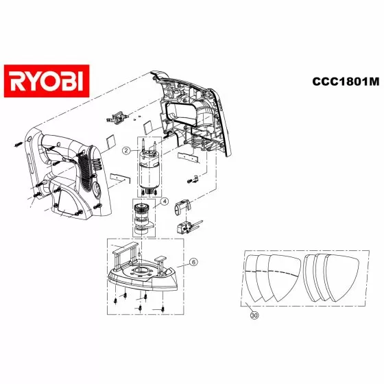 Ryobi CJS180LM Spare Parts List Type: 5133001043